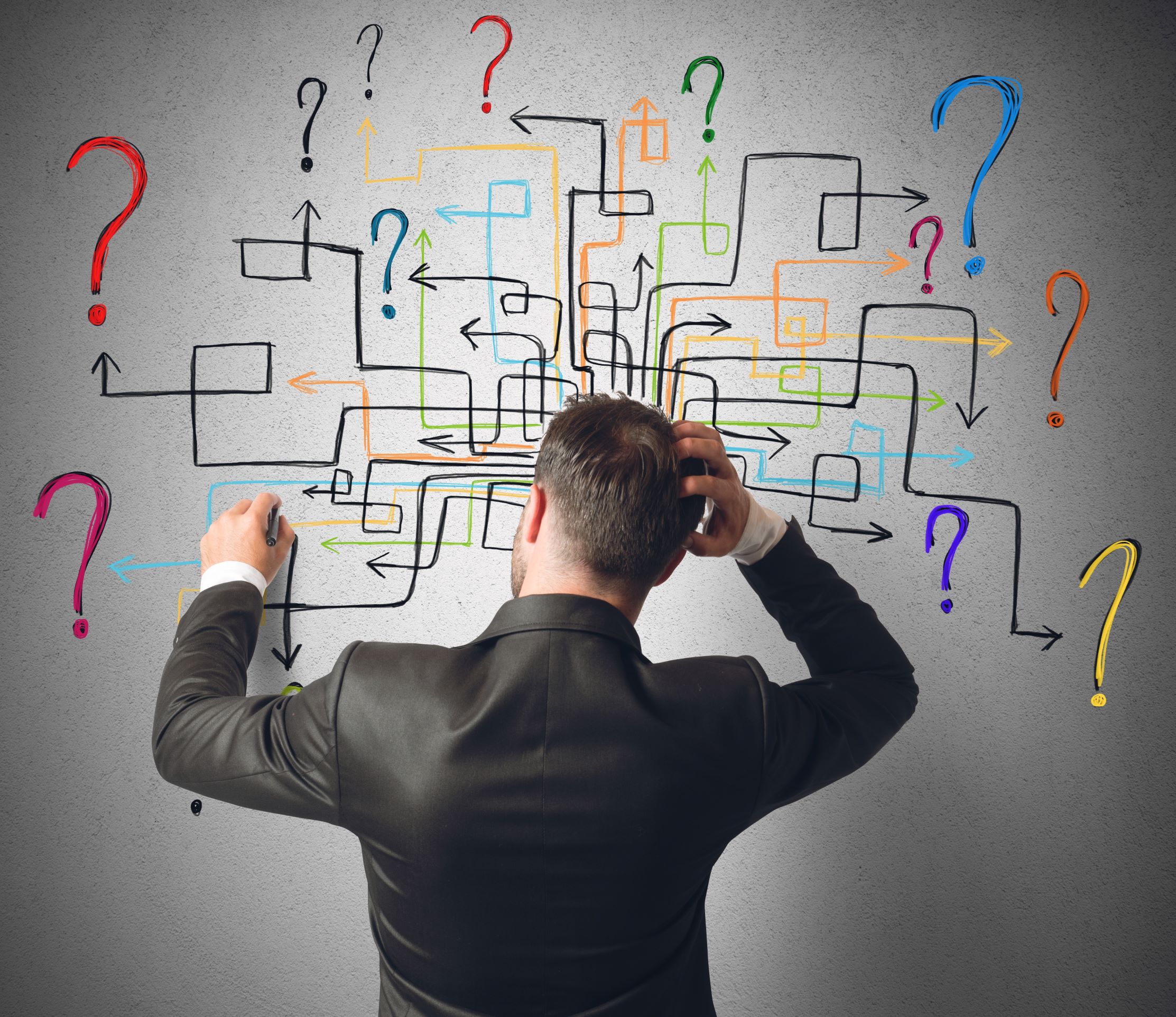 Man puzzled with routes